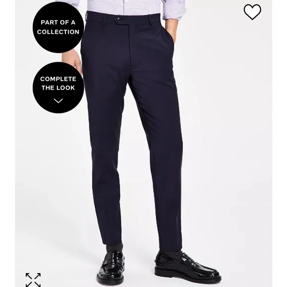 men's infinite stretch skinny-fit dress pants Calvin Klein Men's Infinite Stretch Skinny-Fit Dress Pants - Dark Grey main image 1